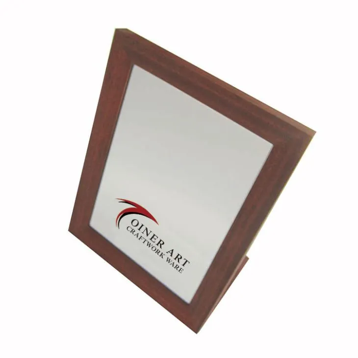 מראה מאט בצורת L נייר עץ חום